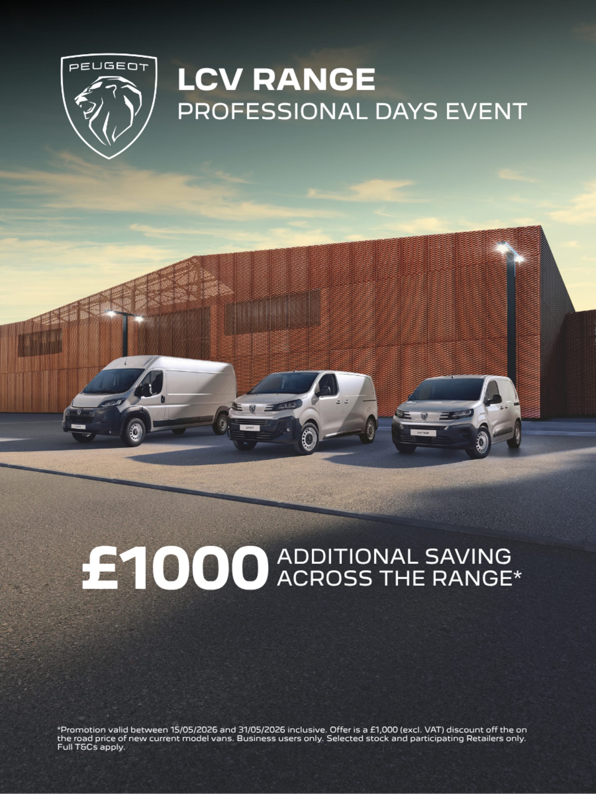 PEUGEOT LCV RANGE PROFESSIONAL DAYS EVENT