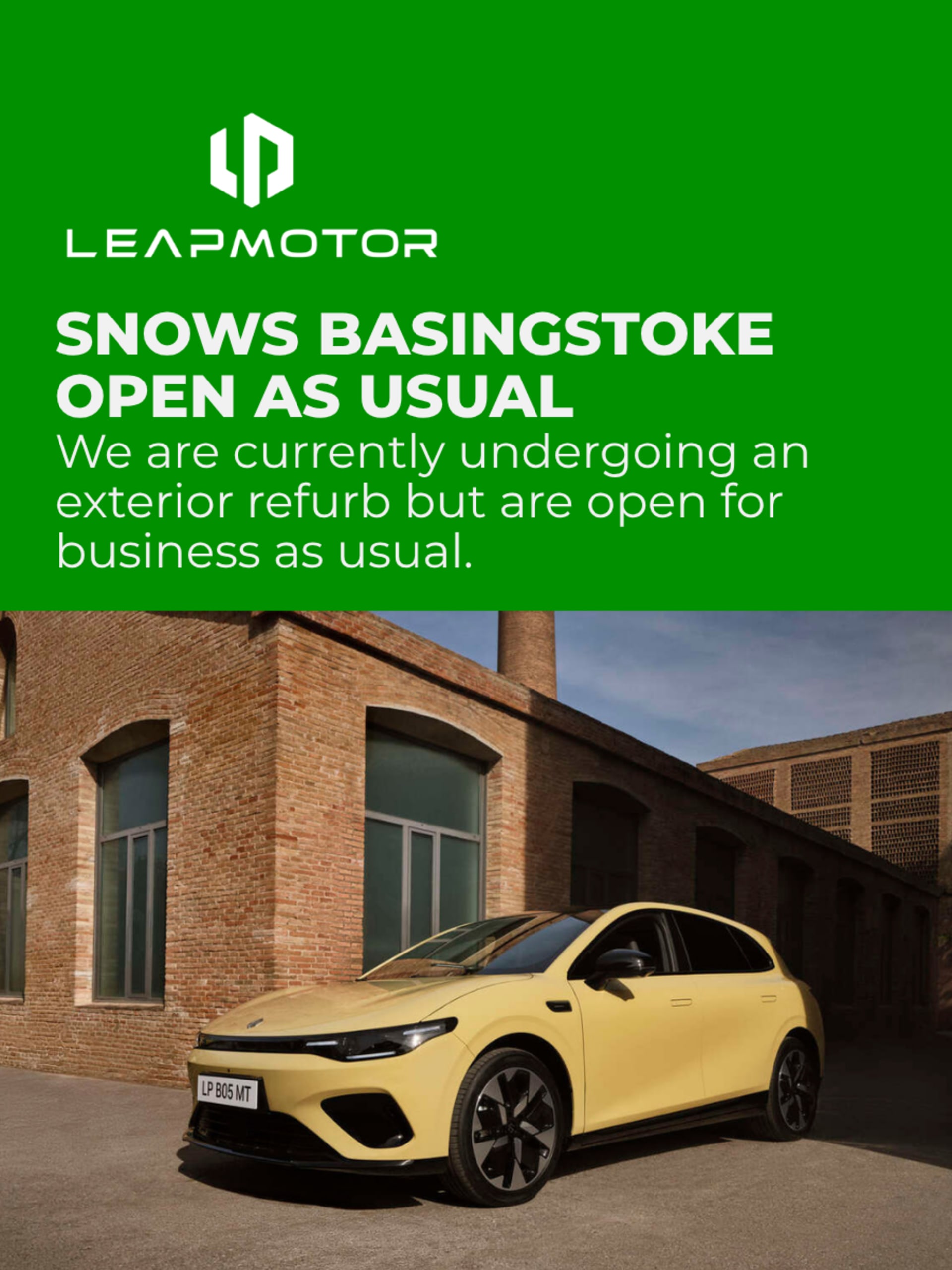 Leapmotor Basingstoke Refurb open