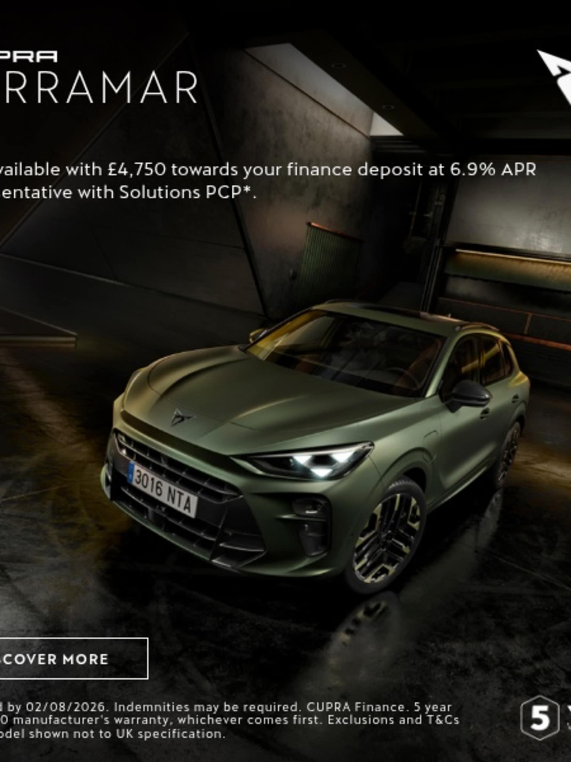 Cupra Terramar Q3 26 Offer
