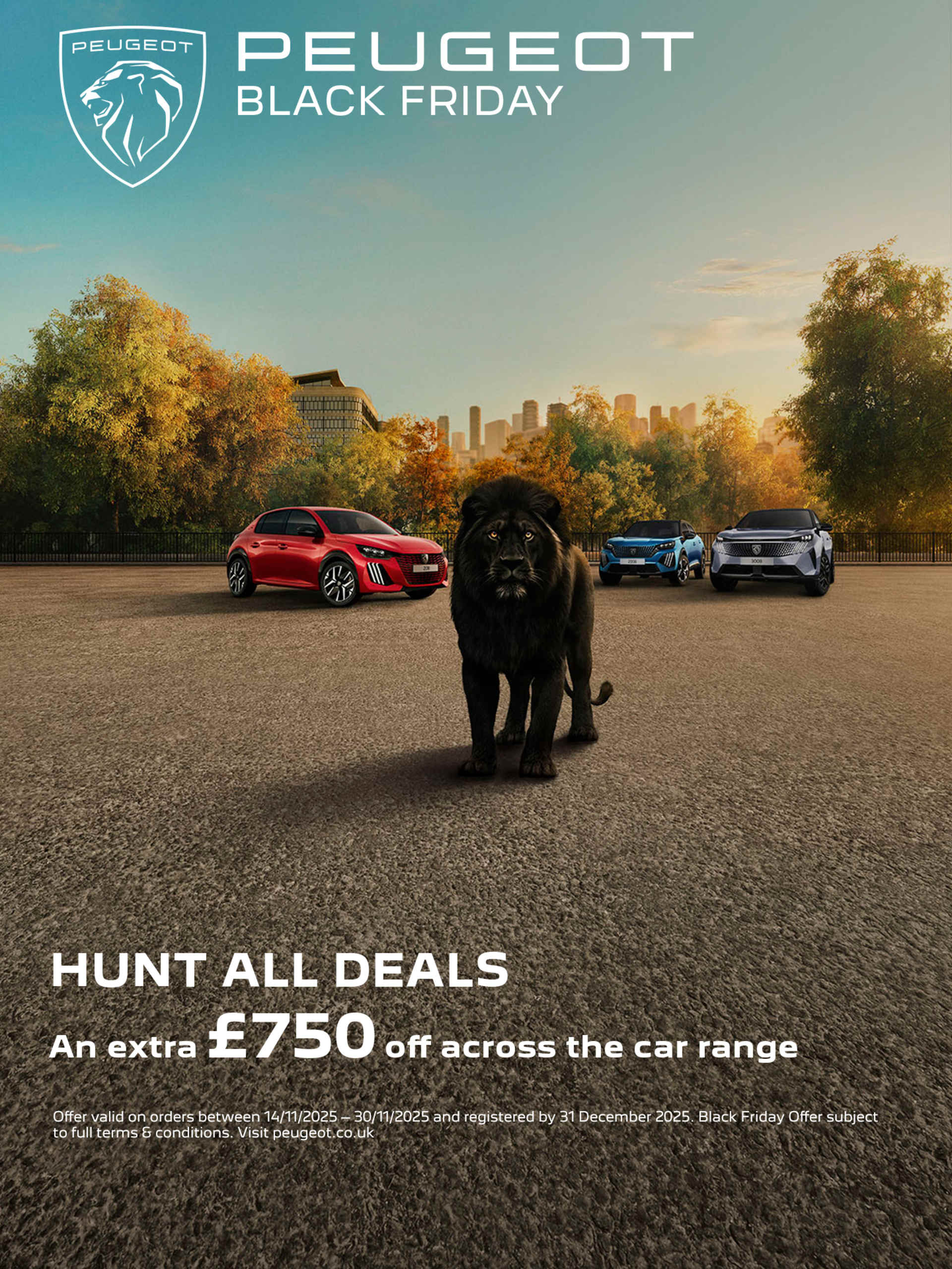 Snows Peugeot Black Friday deals. £750 off over and above existing offers