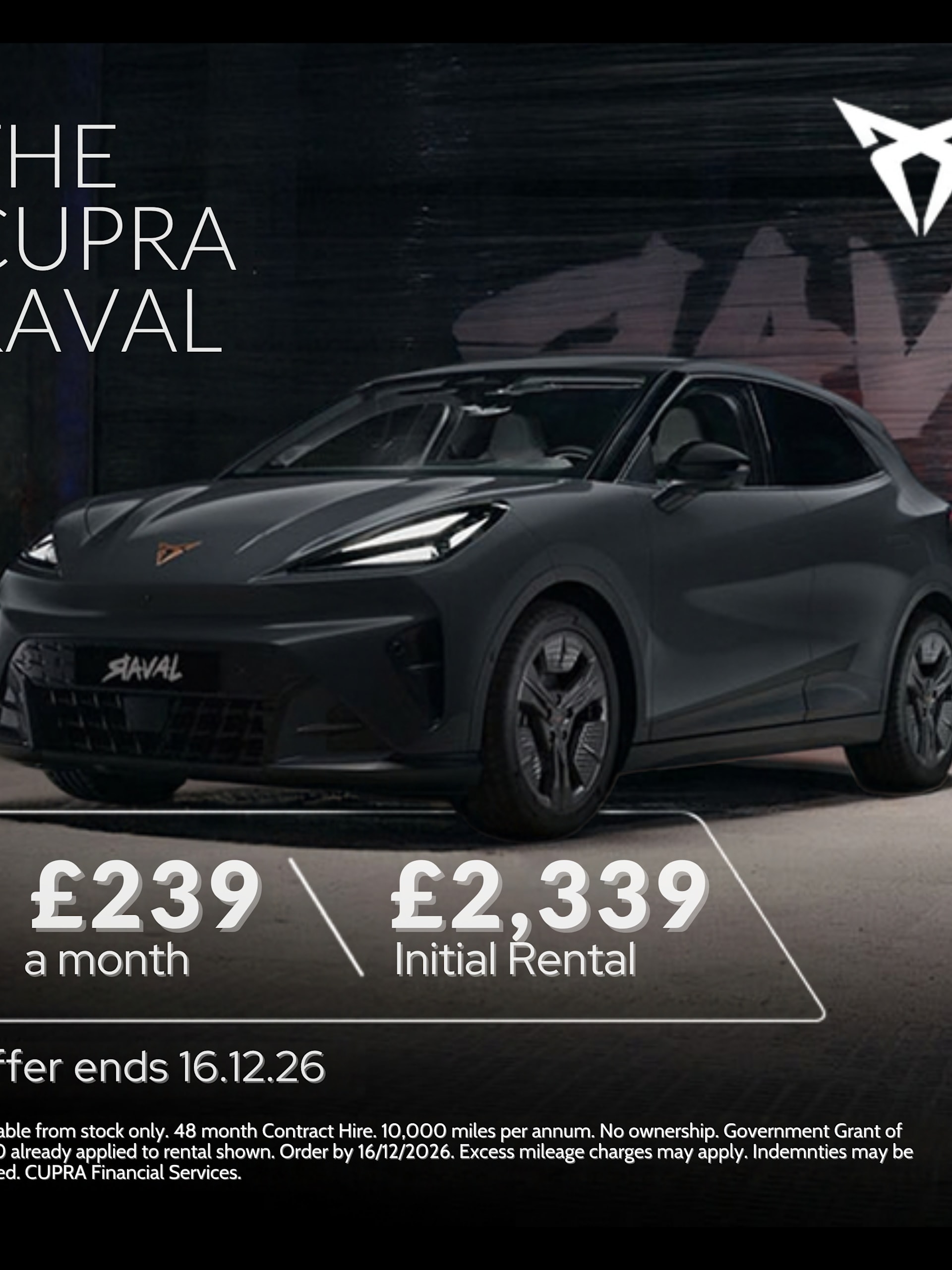 cupra Raval Banner q4 26