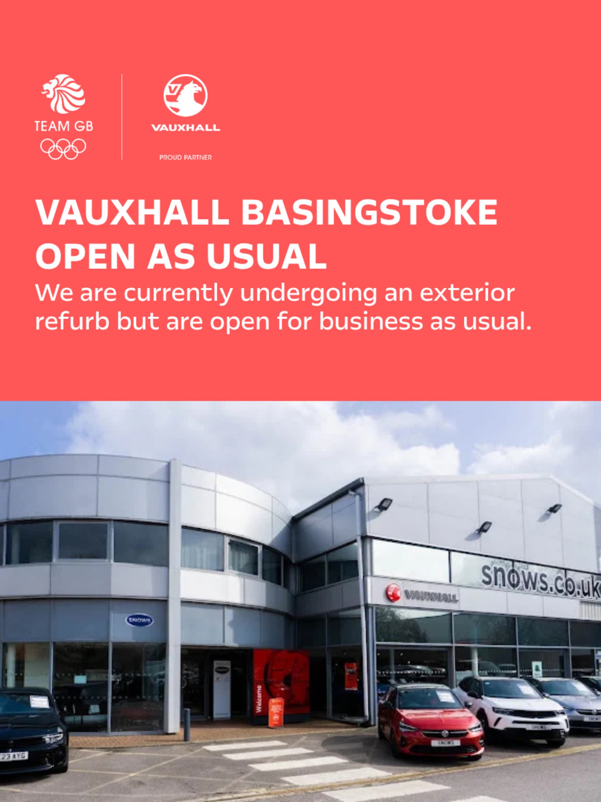 Vauxhall Basingstoke Refurb Open