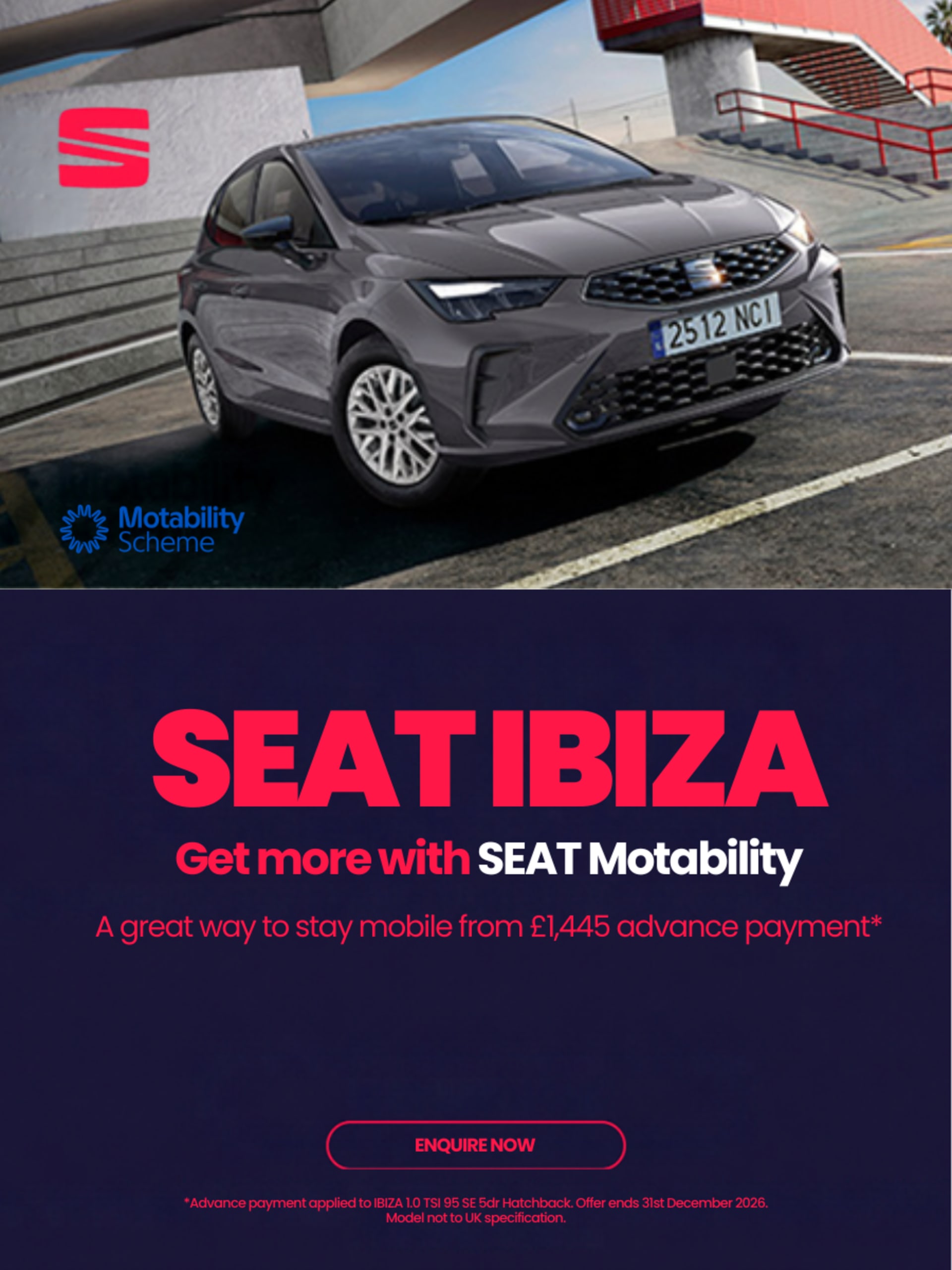 SEAT Ibiza Motability Offer