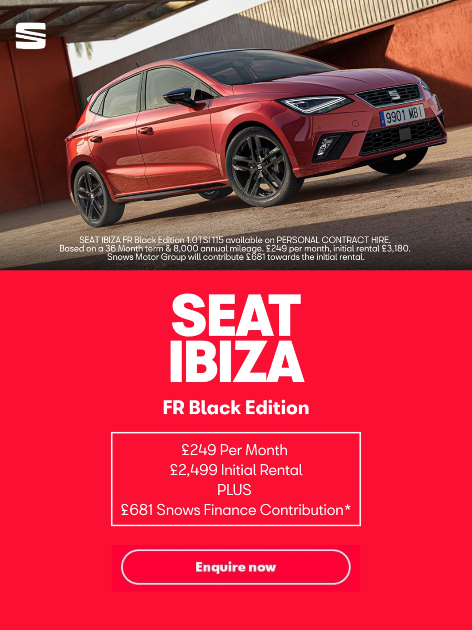 SEAT Ibiza Black Edition Offer