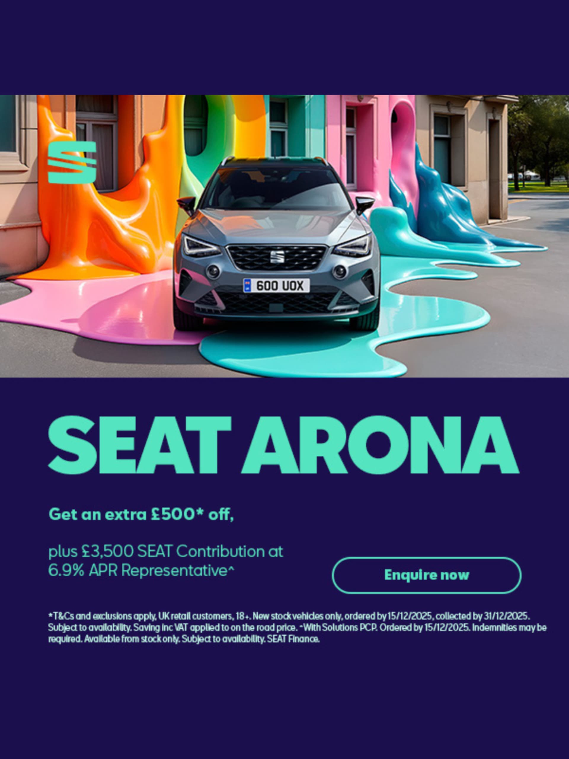SEAT Arona Additional £500 off stock offer