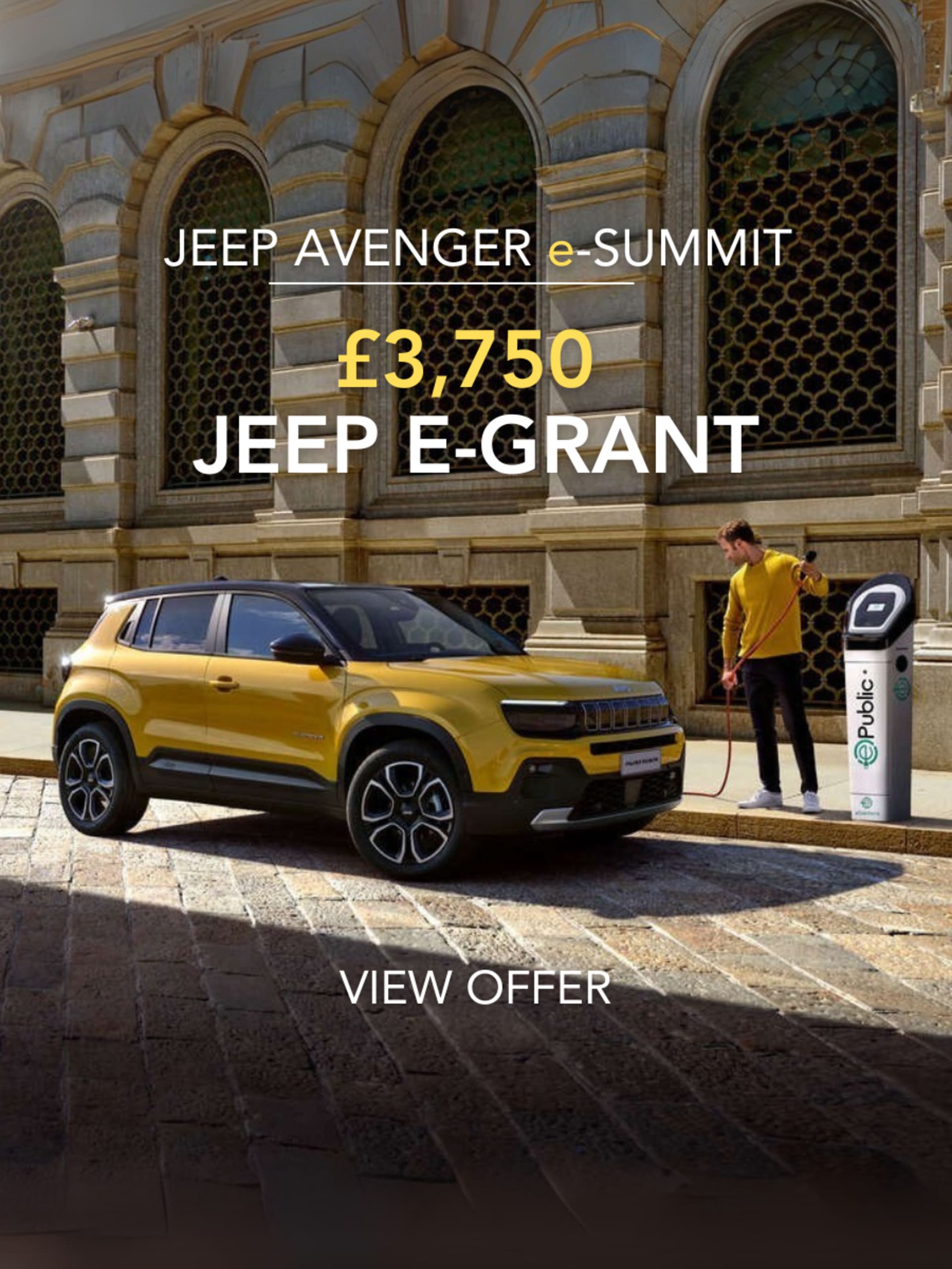 Jeep Avenger e-summit £3,750 EV grant