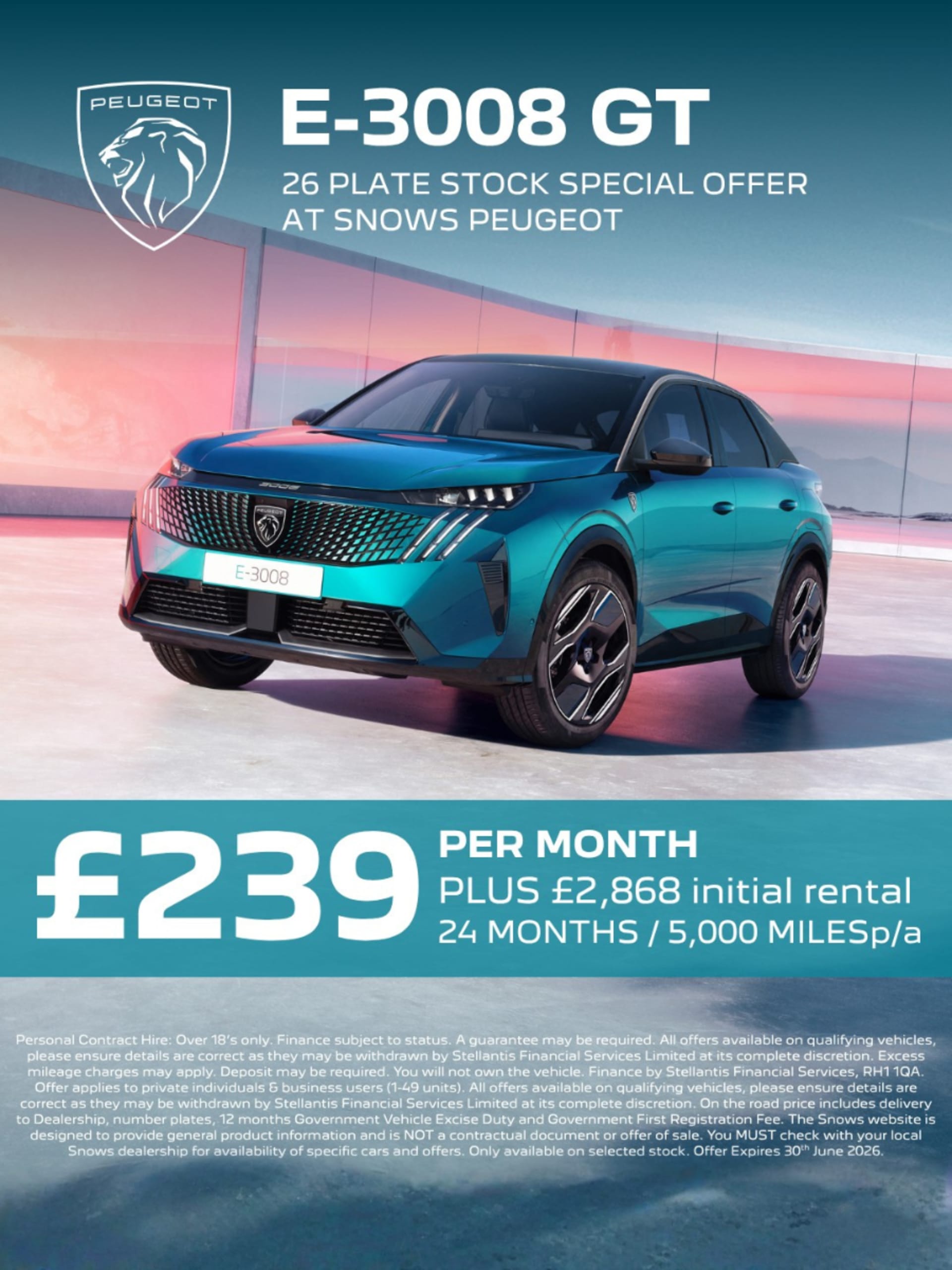 Peugeot E-3008 background