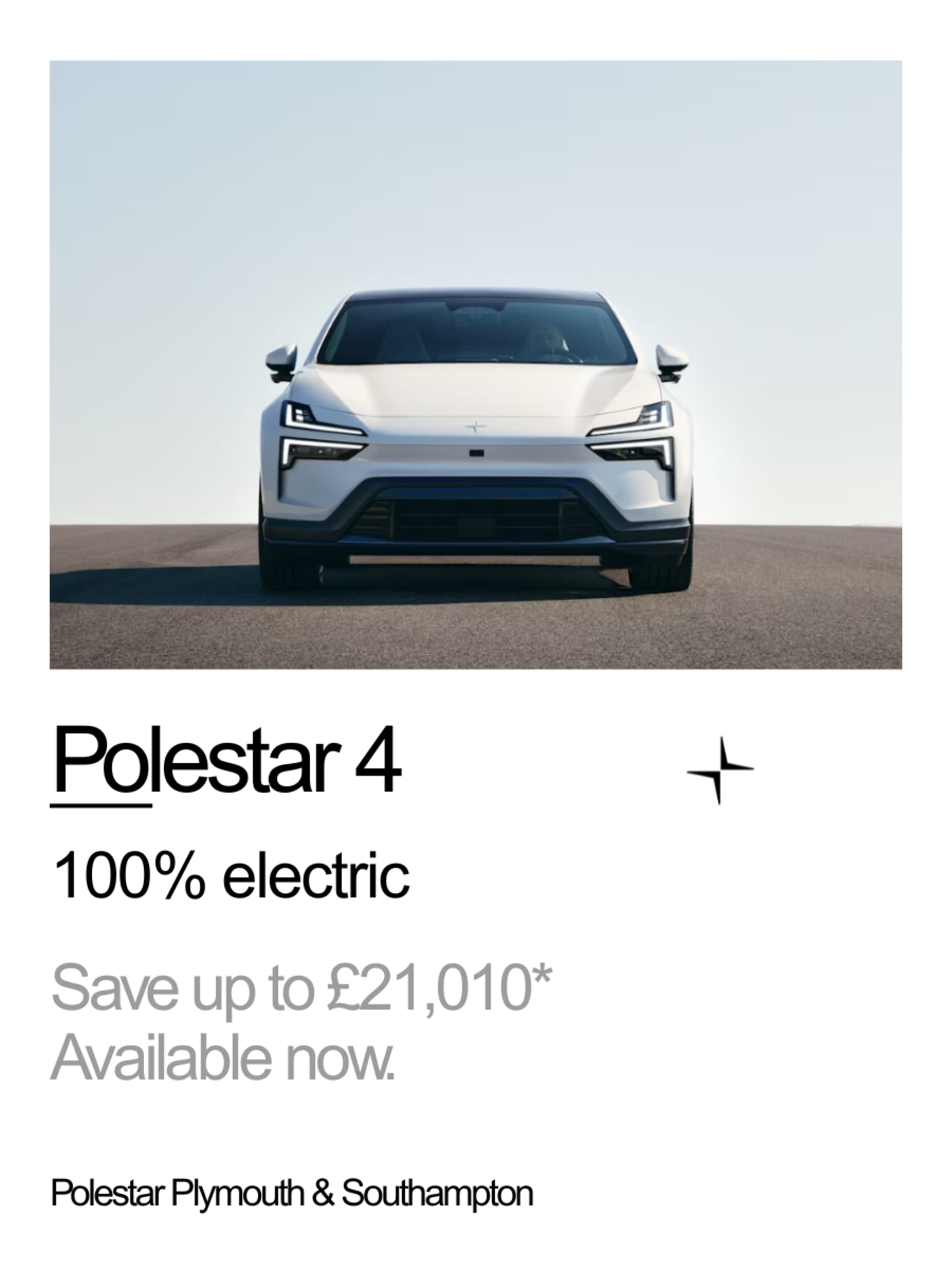 Polestar 4 Available Now Save up to £21,010