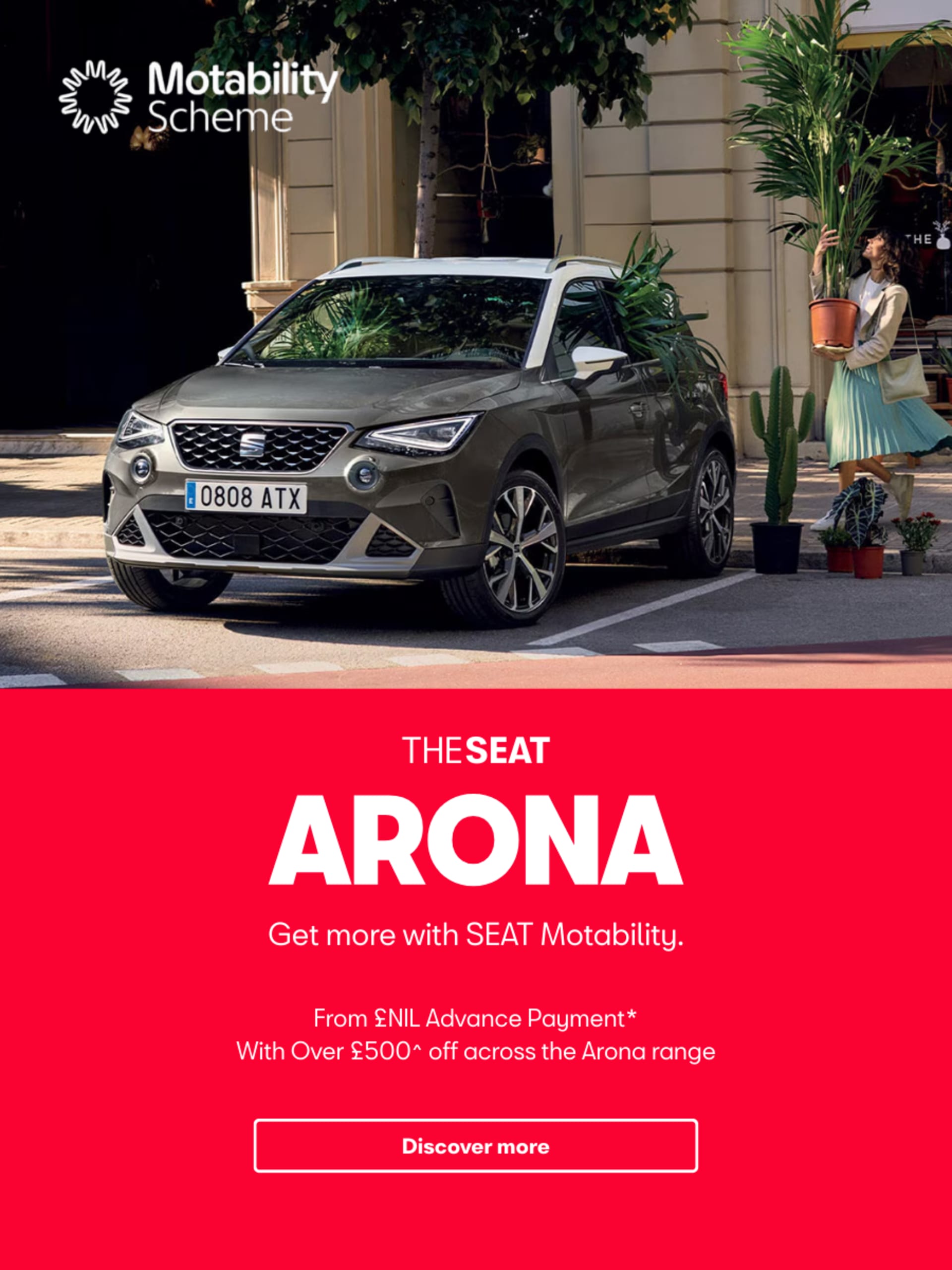 SEAT Arona Motability Offer From £0 Advance Payment