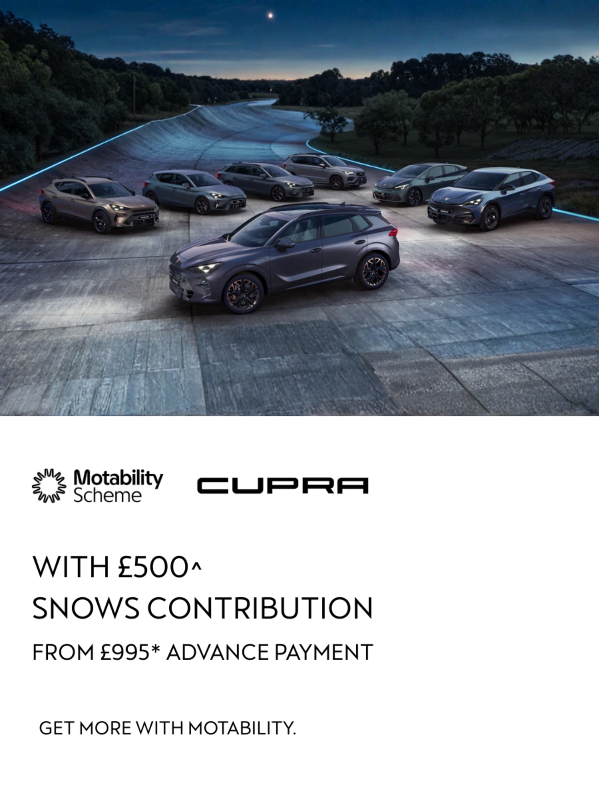 CUPRA Motability with £500 Snows Contribution