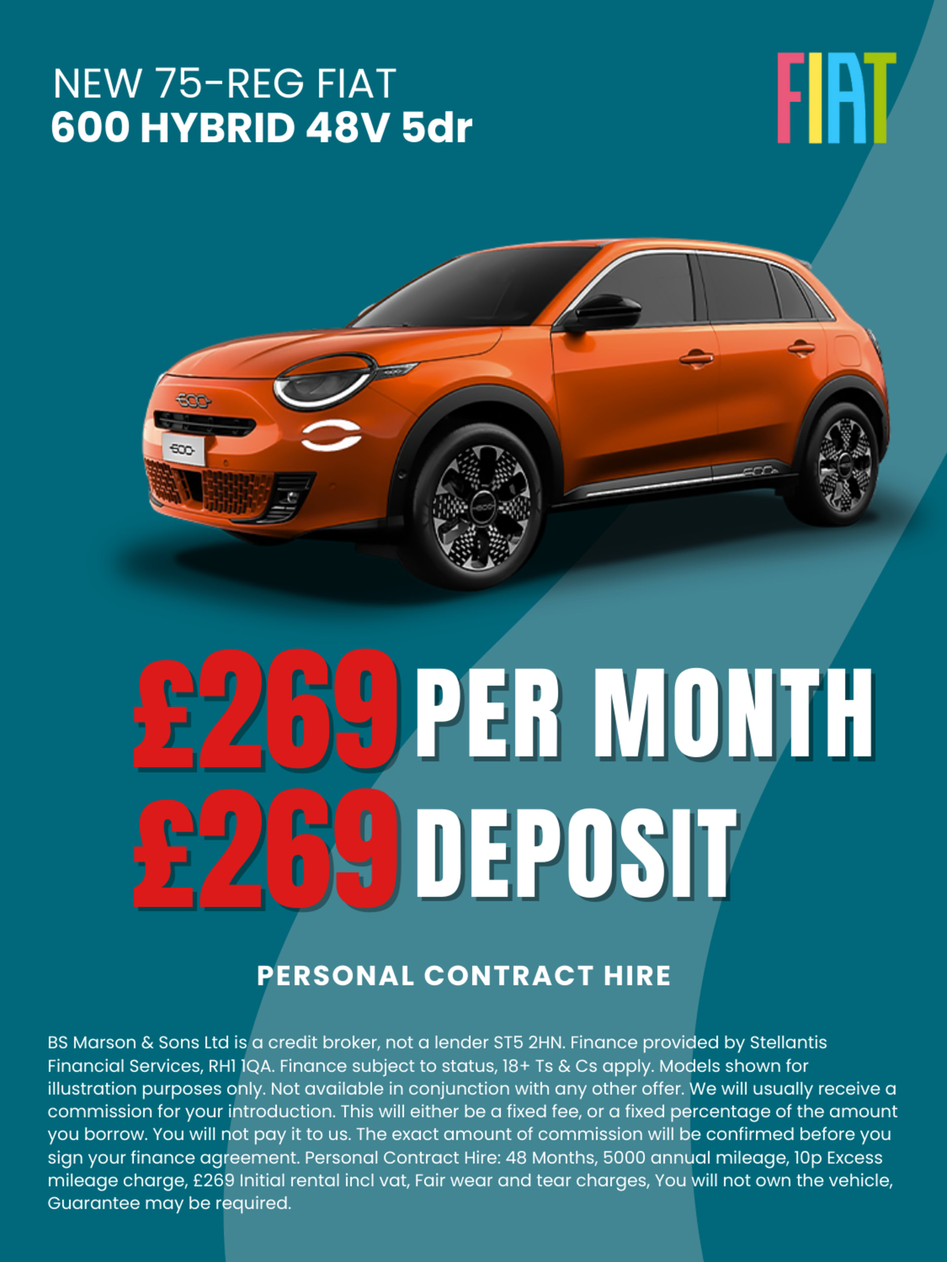 Q4 2025 Nov Fiat 600 £269 £269 PCH