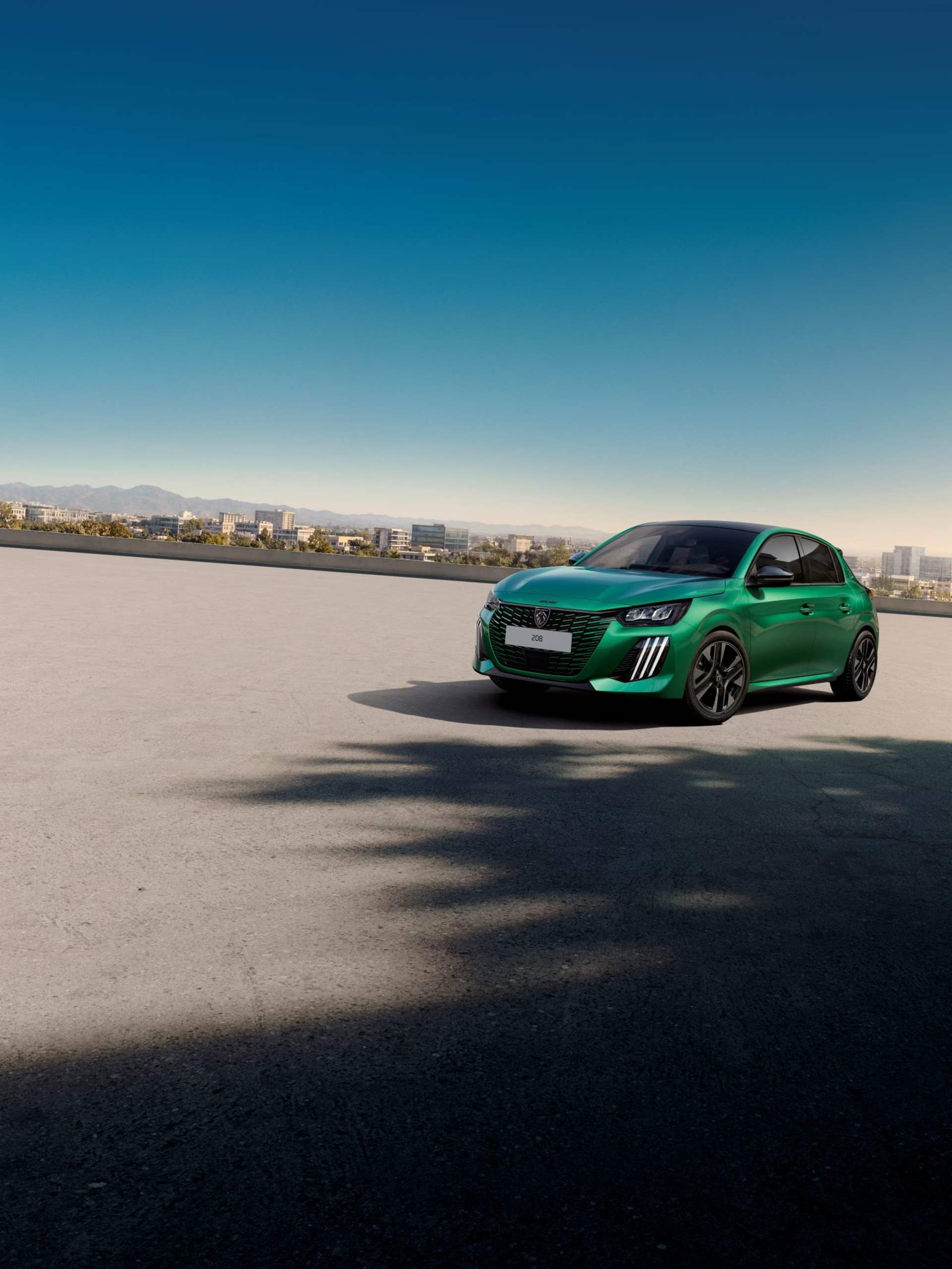 Peugeot 208 Envy pictured on a car park roof