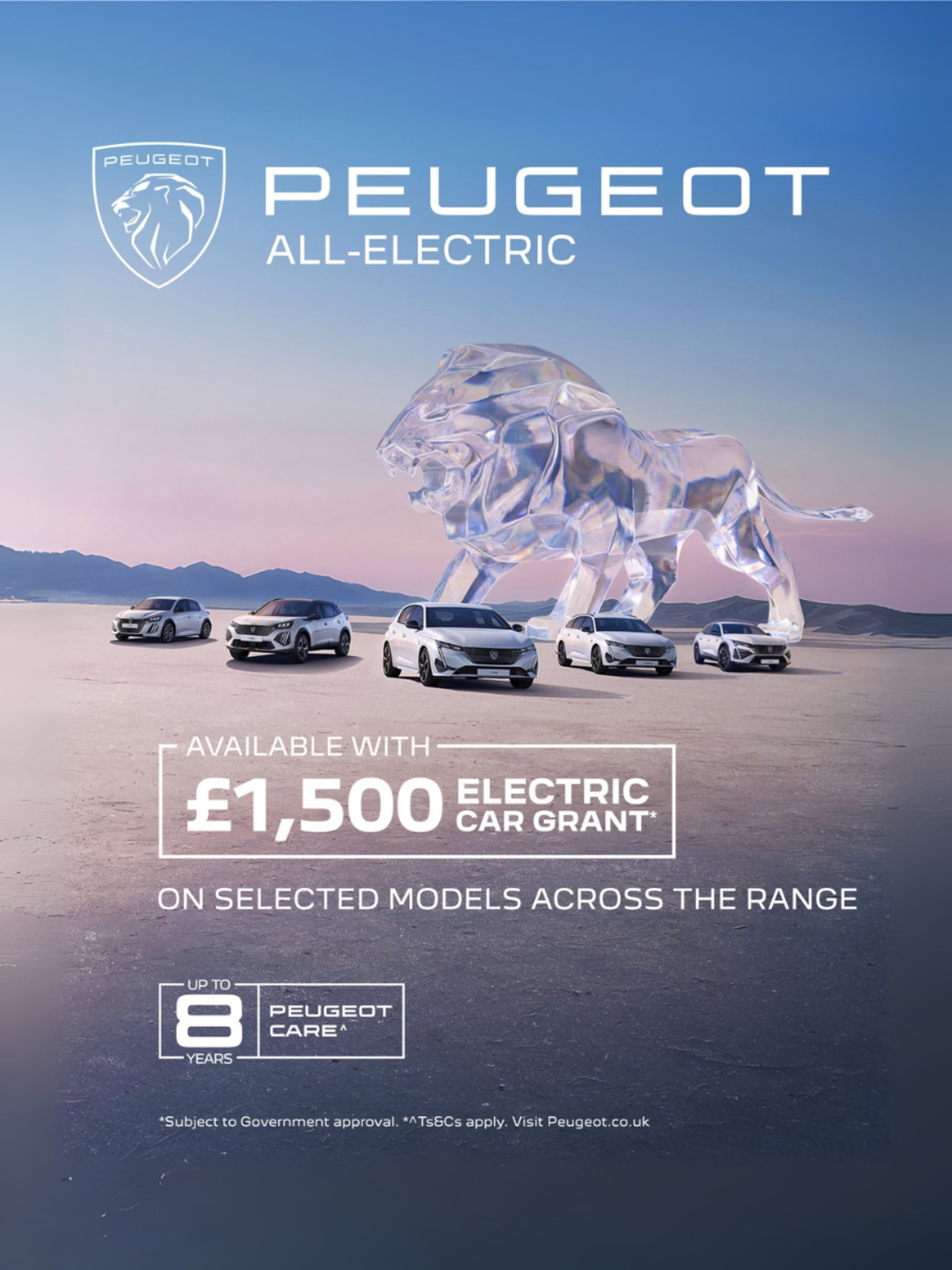 Peugeot £1,500 Electric Car Grant 
