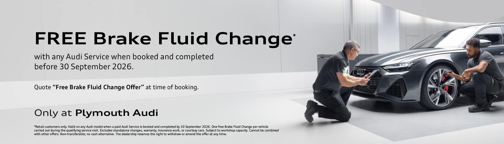Plymouth Audi FREE Brake Fluid Change^ 
