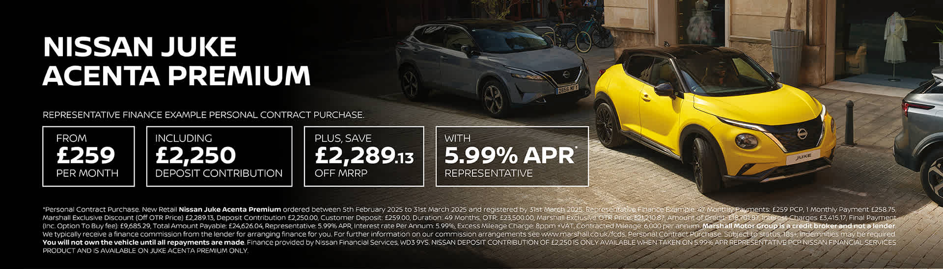 NISSAN JUKE PERSONAL CONTRACT PURCHASE OFFER