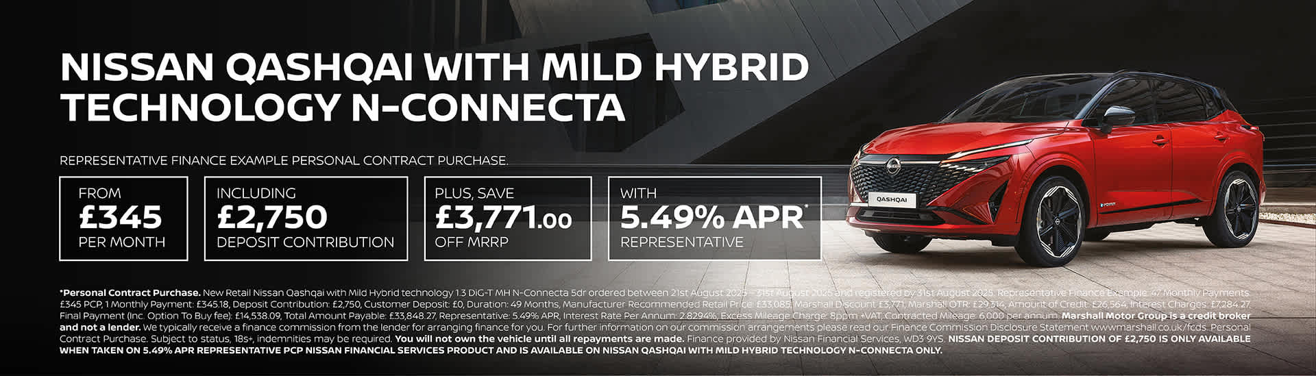 NISSAN QASHQAI PERSONAL CONTRACT PURCHASE EXCLUSIVE OFFER