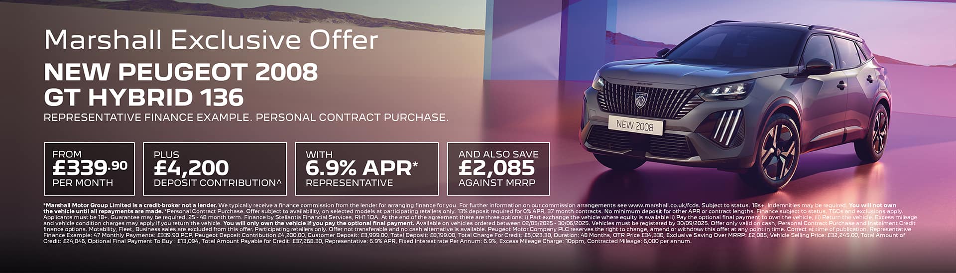 PEUGEOT 2008 PERSONAL CONTRACT PURCHASE OFFER