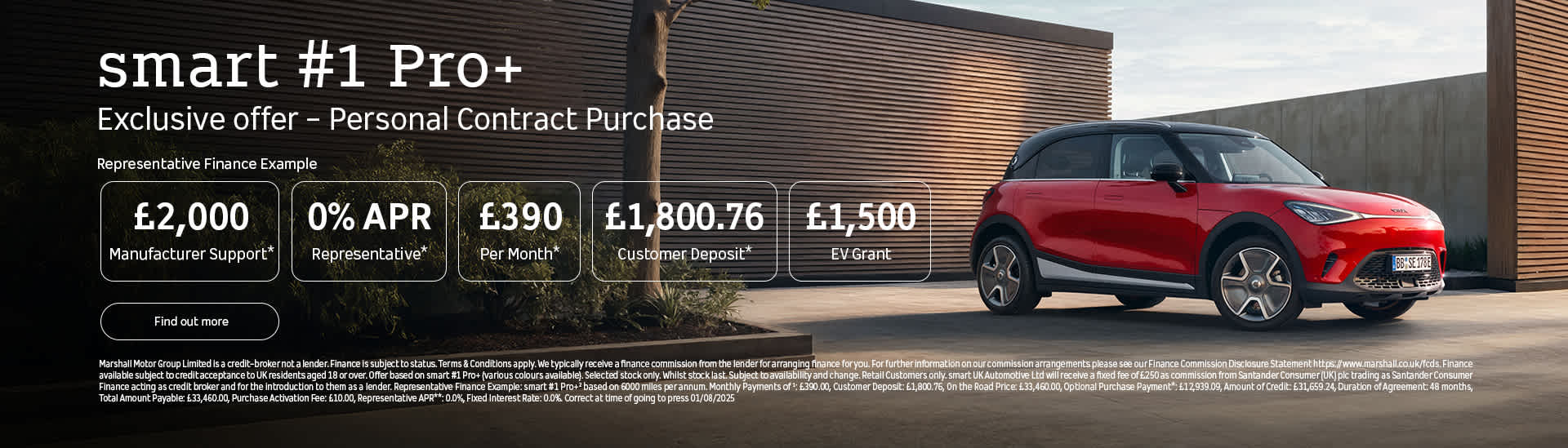 smart #1 Personal Contract Purchase offer