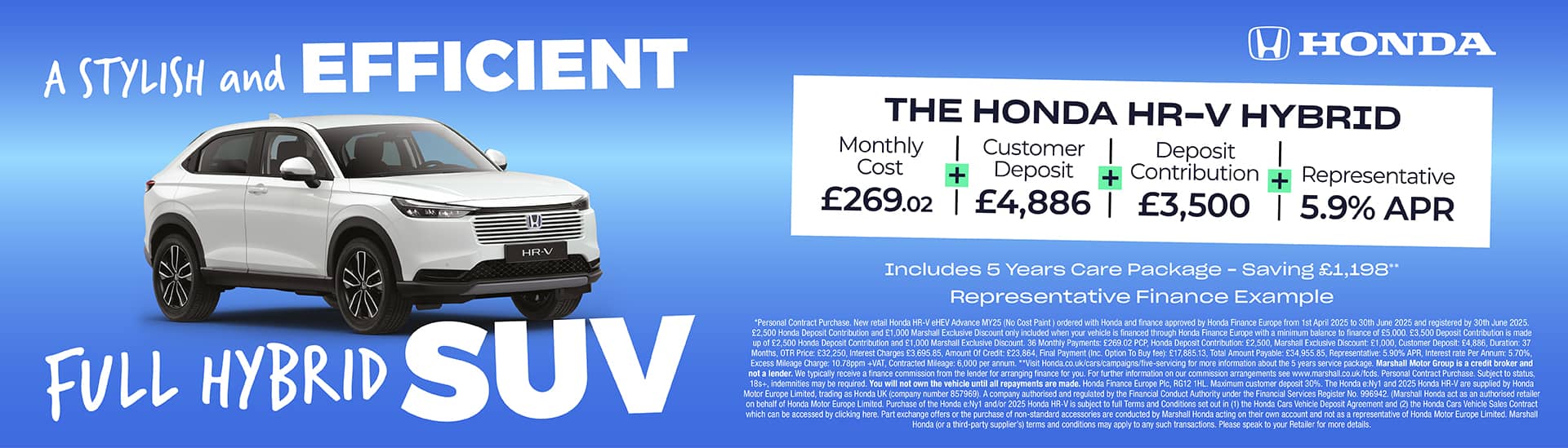 HONDA HR-V PERSONAL CONTRACT PURCHASE OFFER