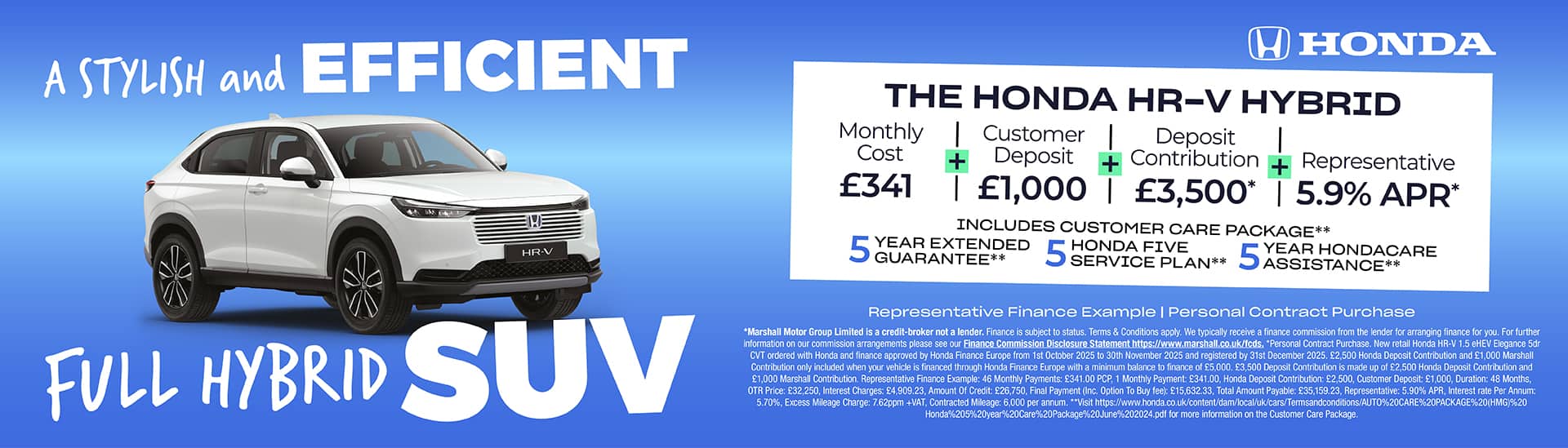 HONDA HR-V PERSONAL CONTRACT PURCHASE OFFER