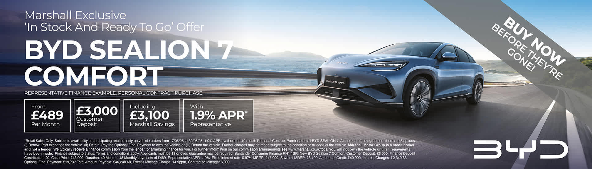 BYD SEALION Personal Contract Purchase Offer - 1.9% APR Representative*.