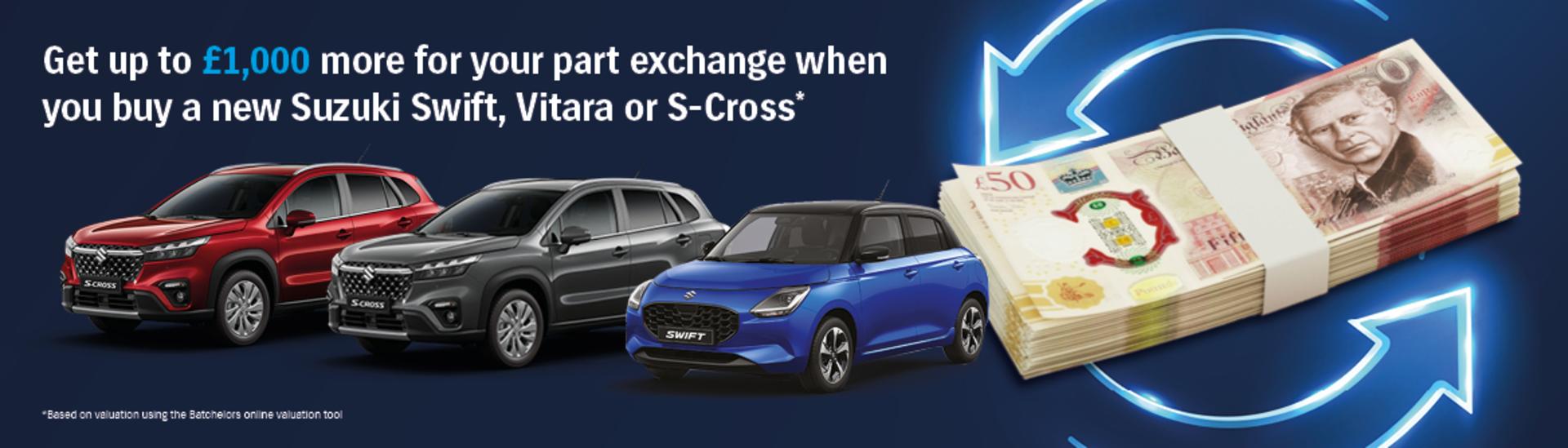 get up to £1000 more for your part exchange