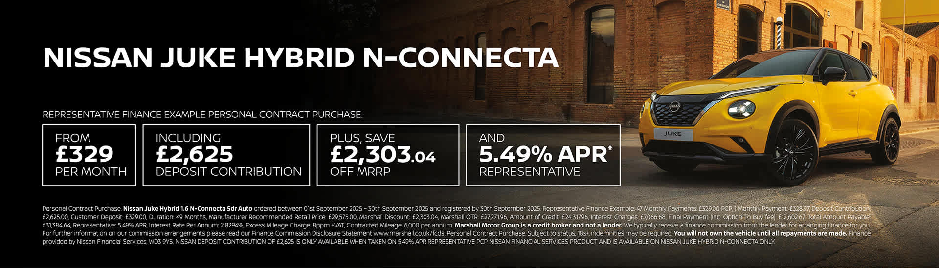NISSAN JUKE HYBRID PERSONAL CONTRACT PURCHASE EXCLUSIVE OFFER