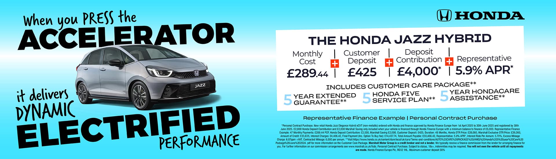 HONDA JAZZ PERSONAL CONTRACT PURCHASE OFFER