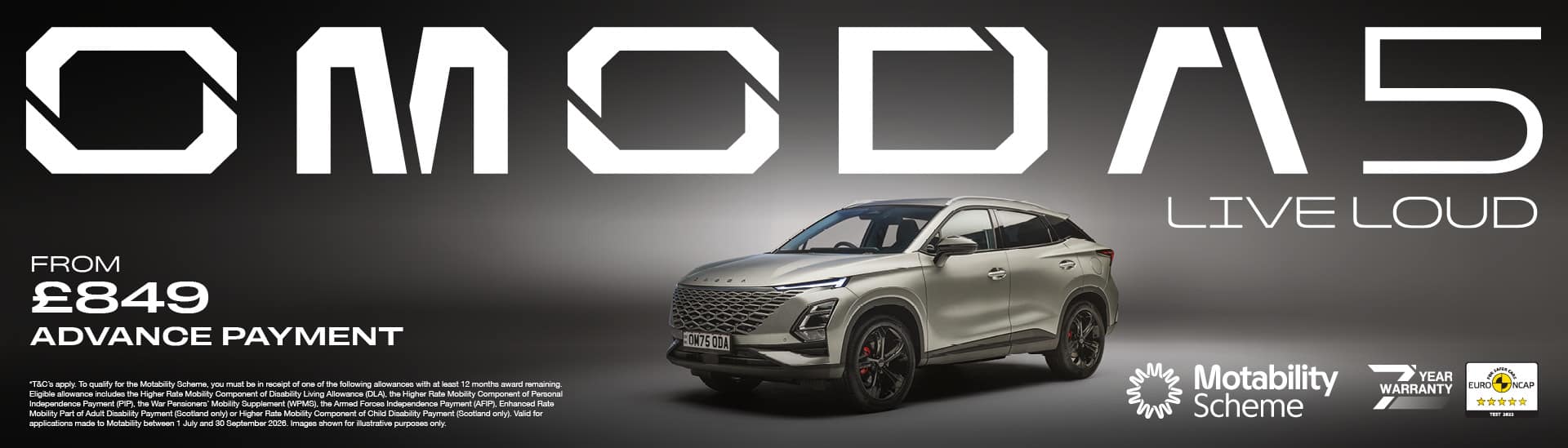 OMODA 5 Motability Scheme Offer