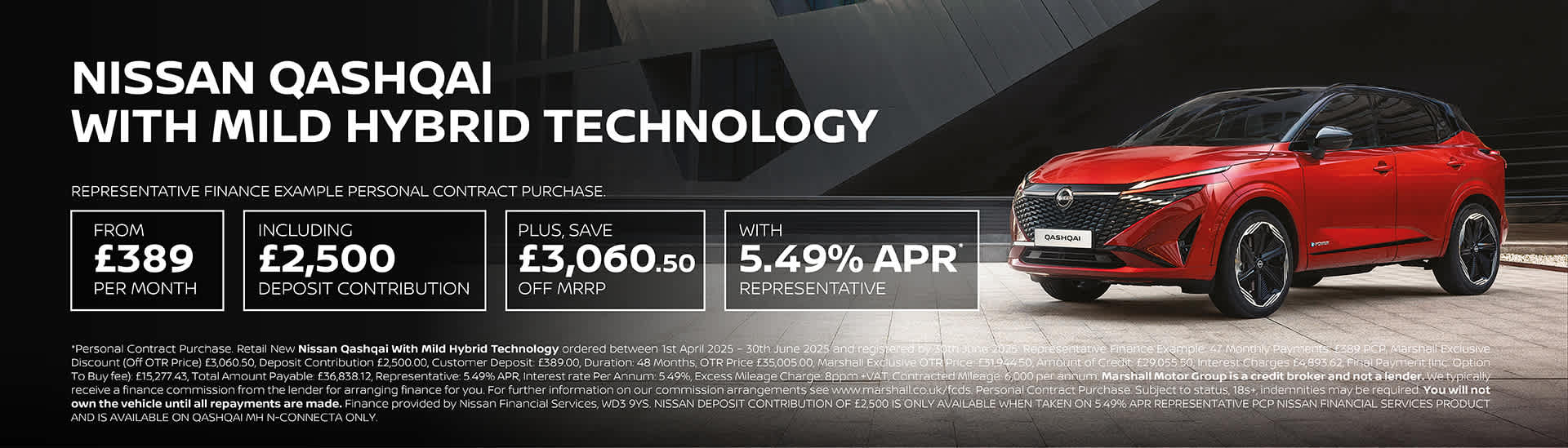 NEW NISSAN QASHQAI PERSONAL CONTRACT PURCHASE EXCLUSIVE OFFER