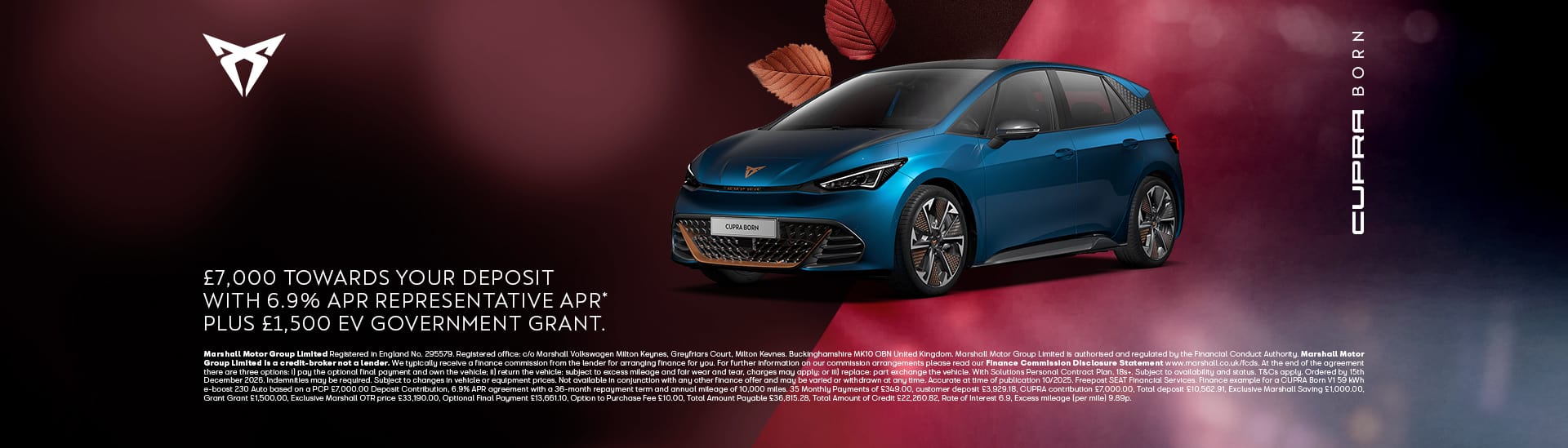 CUPRA BORN PERSONAL CONTRACT PURCHASE OFFER