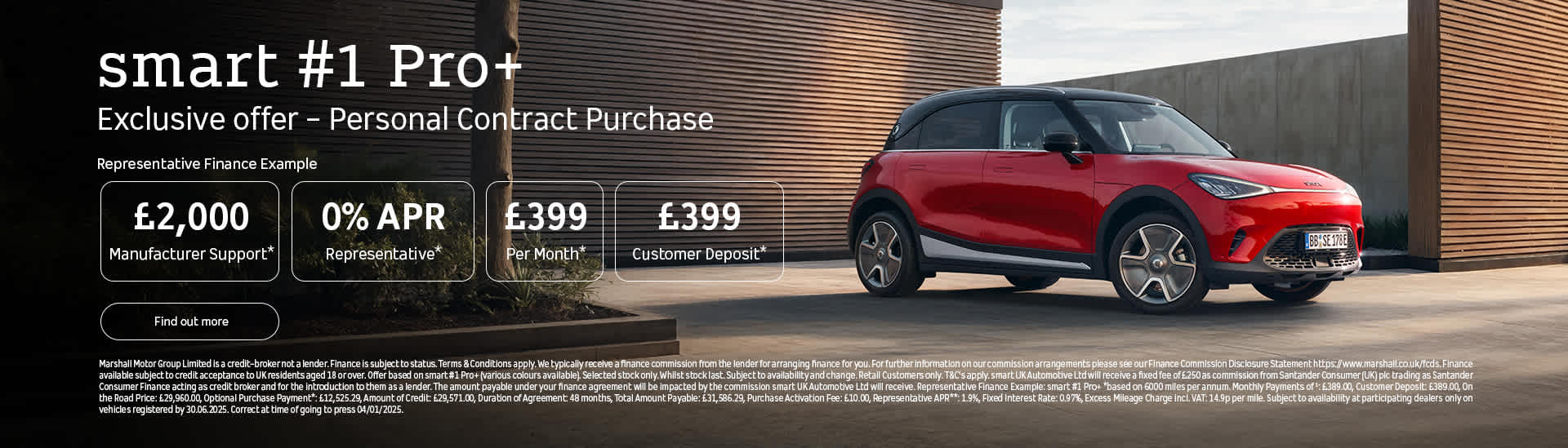 smart #1 Personal Contract Purchase offer