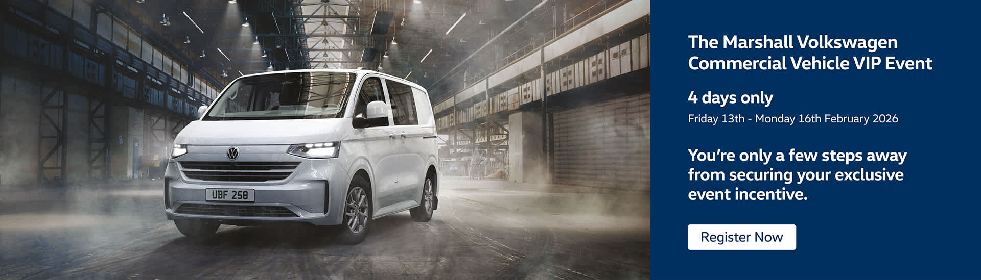 Marshall Volkswagen Van Centre VIP Sales Event