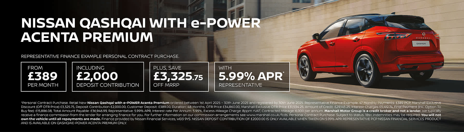 NEW NISSAN QASHQAI e-POWER PERSONAL CONTRACT PURCHASE EXCLUSIVE OFFER