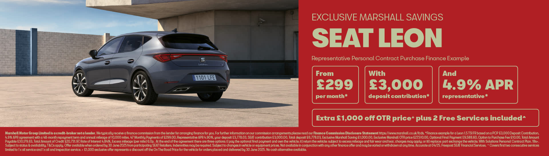SEAT Leon Personal Contract Purchase Offer