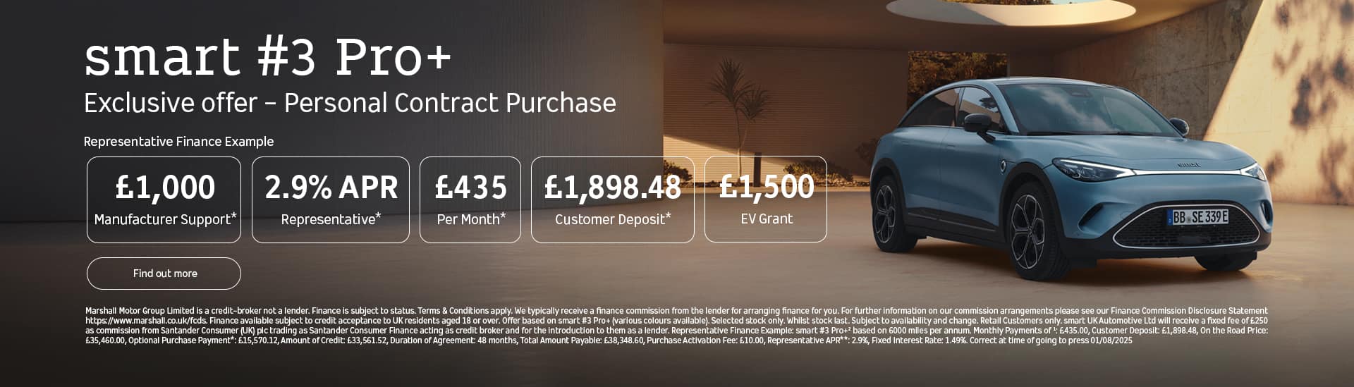 smart #3 Personal Contract Purchase offer