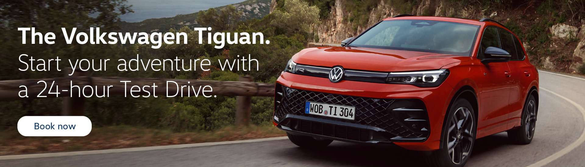 Meet the Tiguan. Built for all life’s adventures, start yours today with a 24-hour test drive.