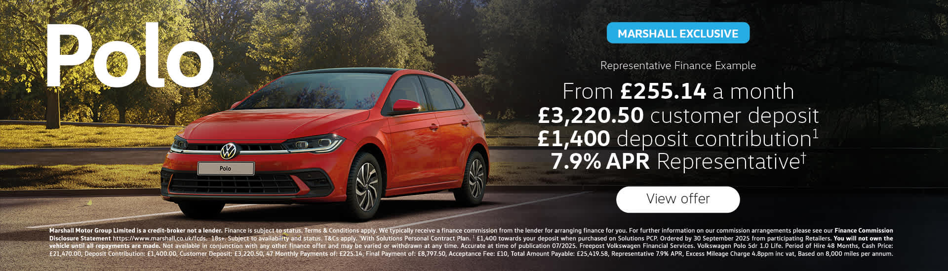 Volkswagen Polo Personal Contract Purchase Exclusive Offer