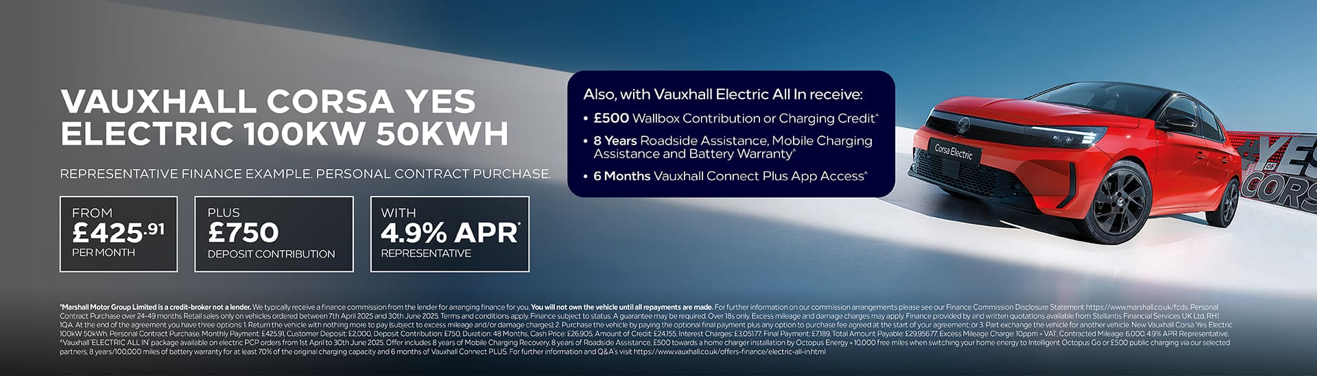 CORSA YES ELECTRIC OFFER.