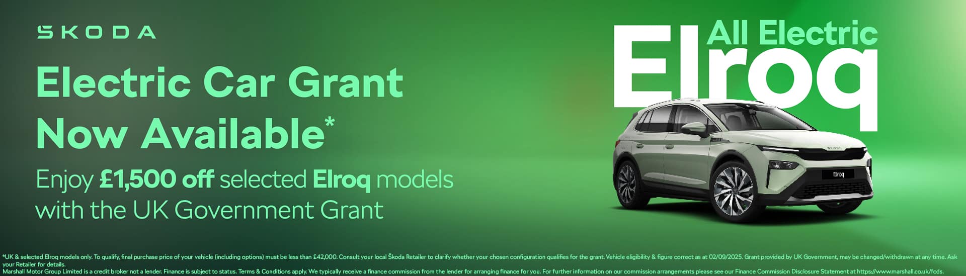 Škoda Elroq UK Grant Guarantee