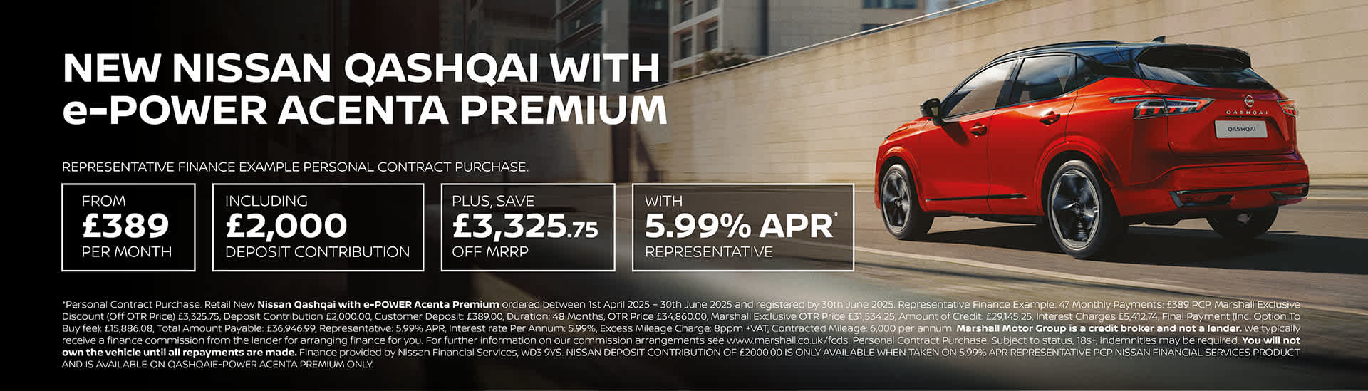 NEW NISSAN QASHQAI e-POWER PERSONAL CONTRACT PURCHASE EXCLUSIVE OFFER