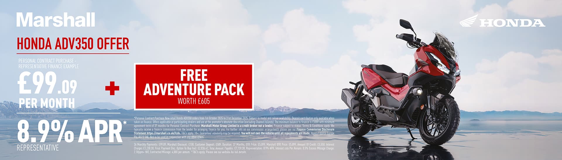 HONDA ADV350 PERSONAL CONTRACT PURCHASE OFFER