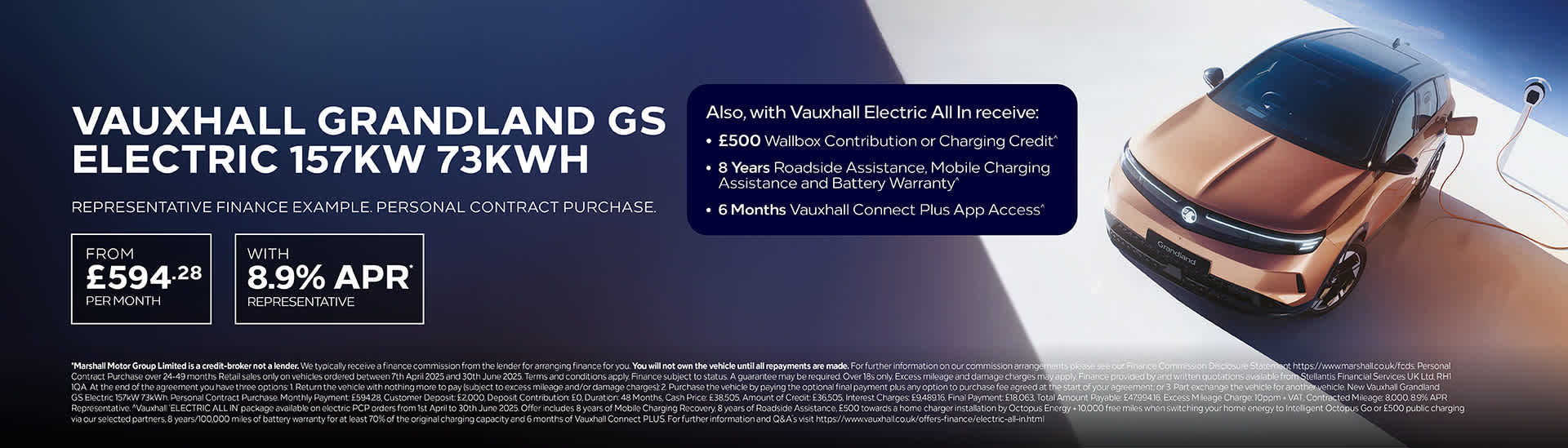 VAUXHALL GRANDLAND ELECTRIC OFFER