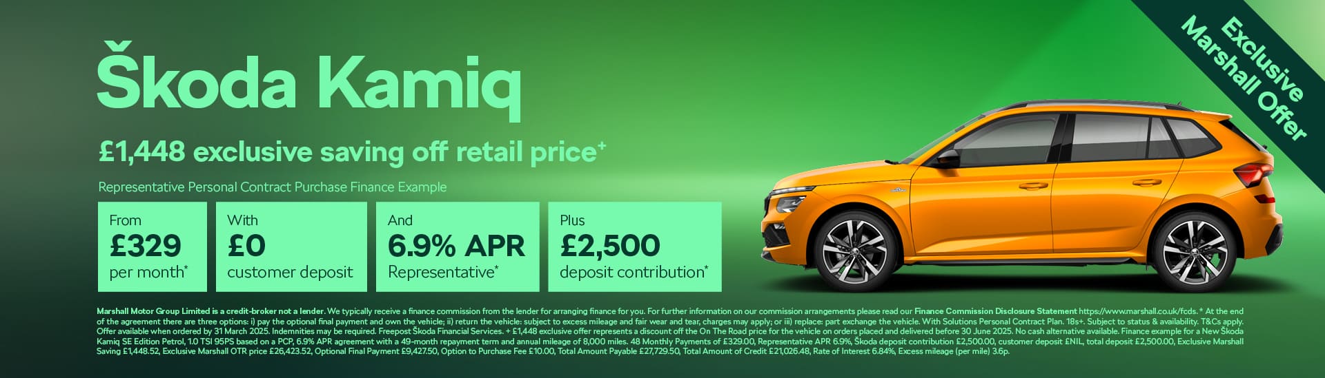 Škoda Kamiq Personal Contract Purchase Offer