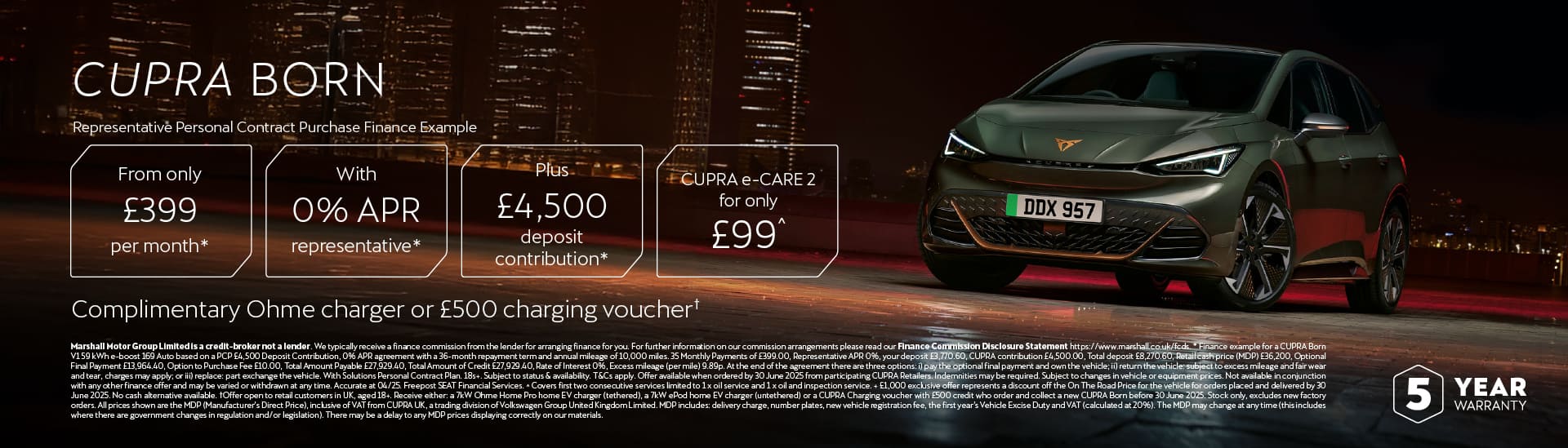 CUPRA BORN PERSONAL CONTRACT PURCHASE OFFER