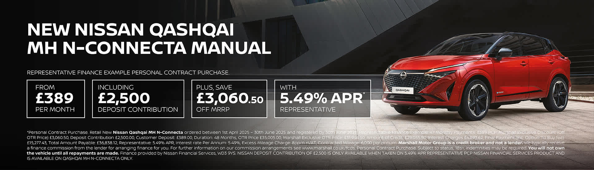 NEW NISSAN QASHQAI PERSONAL CONTRACT PURCHASE EXCLUSIVE OFFER