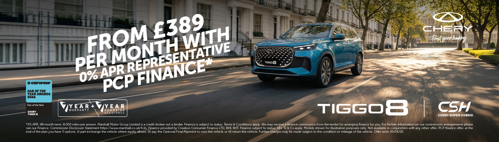 CHERY TIGGO 8 ASPIRE CSH (PHEV) PERSONAL CONTRACT PURCHASE OFFER