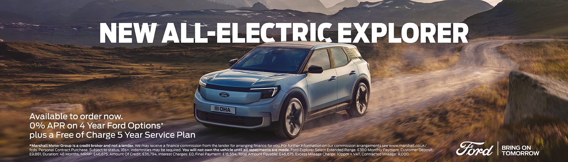 New All-Electric Ford Explorer Personal Contract Purchase Offer
