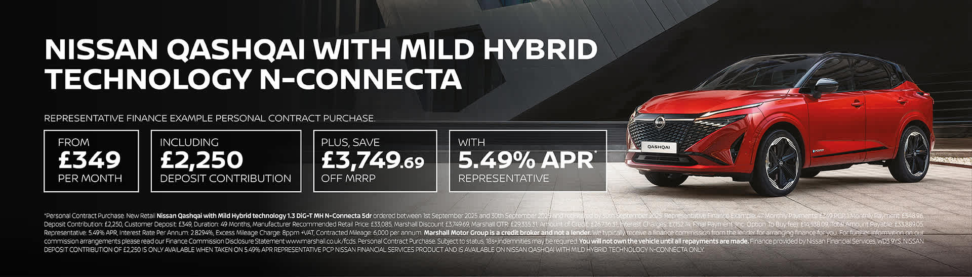 NISSAN QASHQAI PERSONAL CONTRACT PURCHASE EXCLUSIVE OFFER