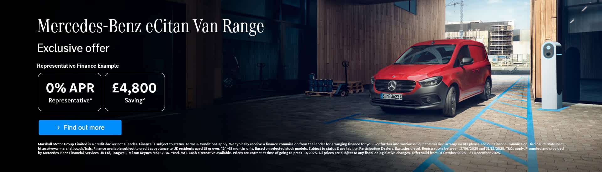 Mercedes-Benz eCitan Panel Van L1 BASE 45kW Agility (Personal Contract Purchase) Offer